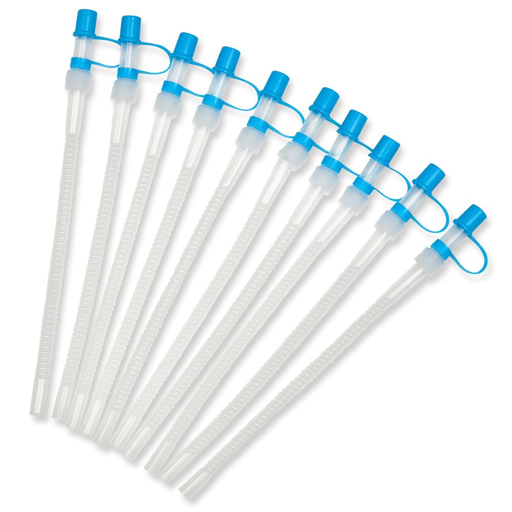 Long Clear Reusable Bendable Plastic Drinking Straws