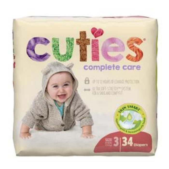 Pack of 29 CCC04 SIZE 4 Cuties Complete Care Baby Diaper 22 to 37 lbs. 