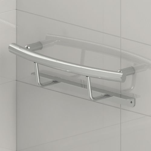 Invisia 2-in-1 Toilet Roll Holder with Integrated Grab Bar