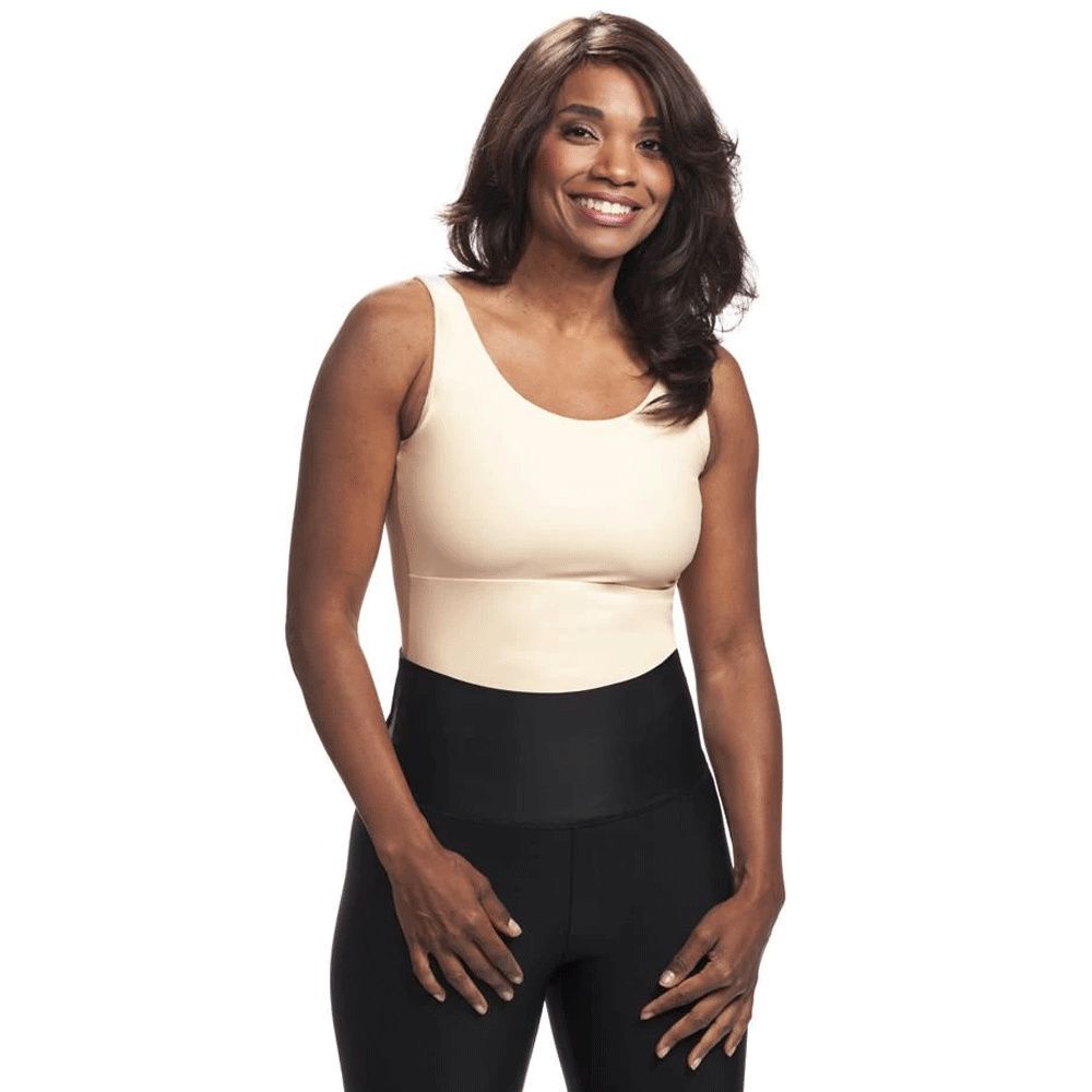 Cut-Out Mastectomy Camisole Tank Top with Built-in Prosthetics