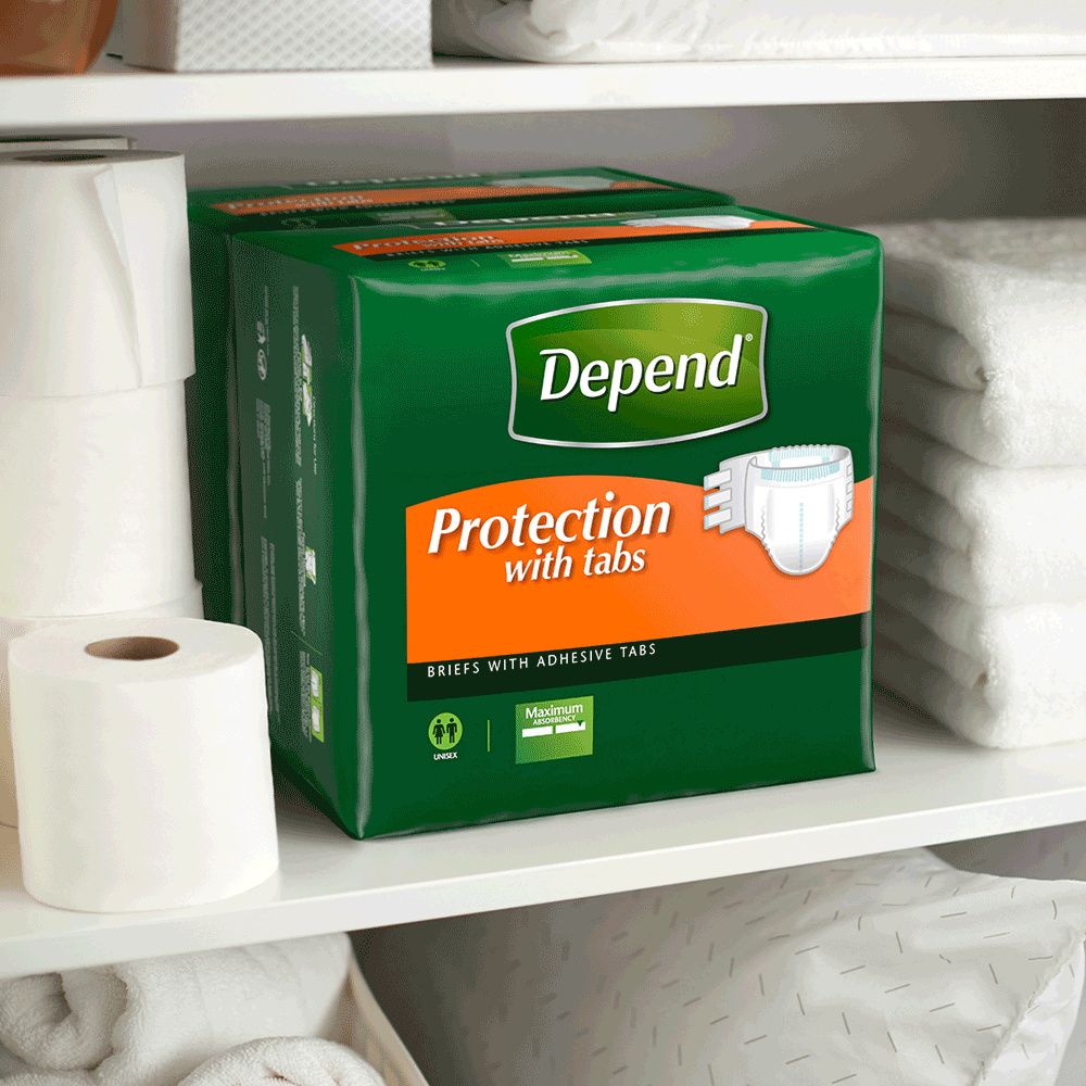 Depend Protection With Tabs Maximum Absorbency Small/Medium 20 Diapers