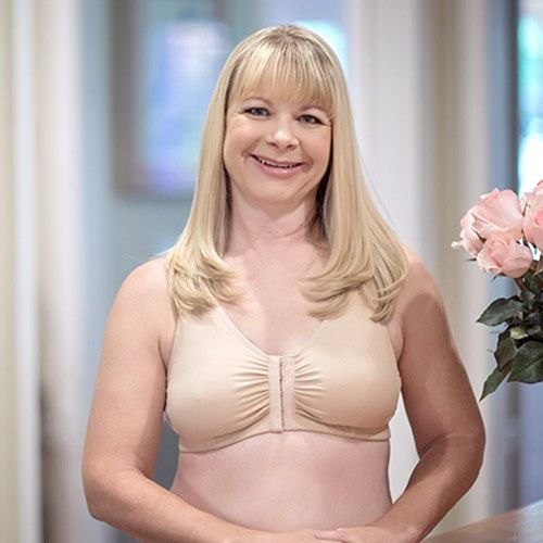 ABC Mastectomy Bra Massage Size 44A White at  Women's