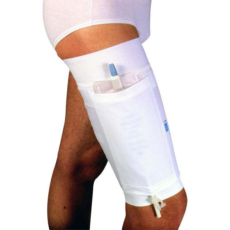 Urinary Leg Bag - Urocare 26 oz Anti Reflux Valve, Latex, Reusable