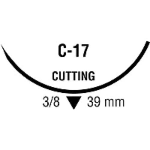 Medtronic Sofsilk Reverse Cutting Suture with Needle C-17