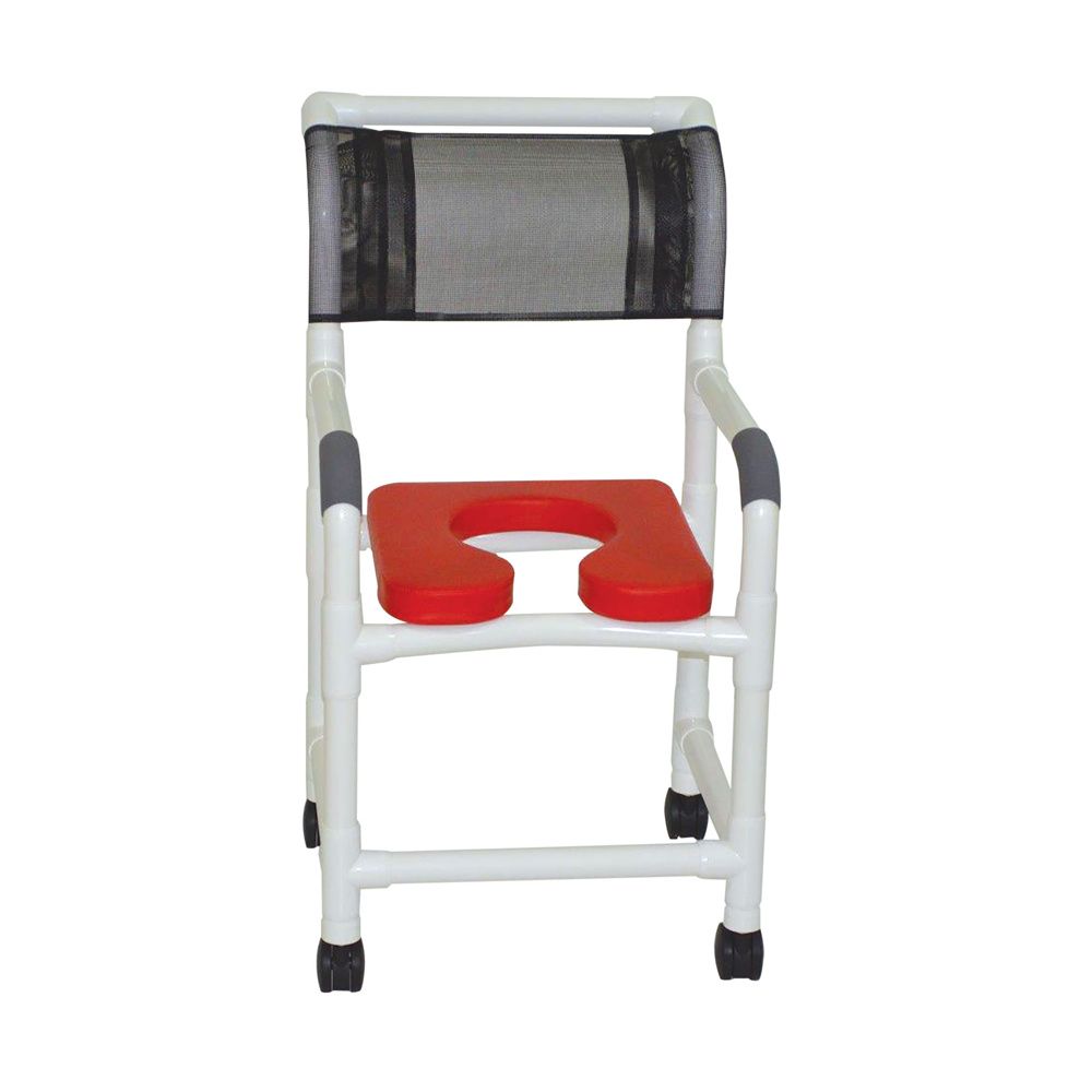 Commode/shower chair soft seat