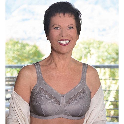 American Breast Care Lace Front Bra, Beige