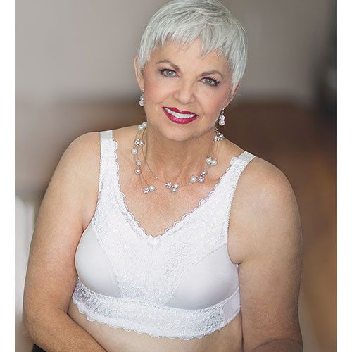 Lace Trim Mastectomy Camisole With Built-In Pocketed Bra With Sewn-In Foam  Cups, Adjustable Bra Straps - eMastectomy