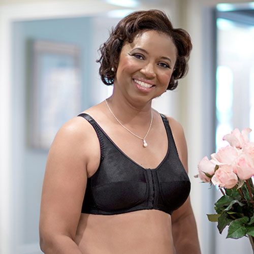 ABC Mastectomy Bra Massage Size 40A Black at  Women's Clothing store