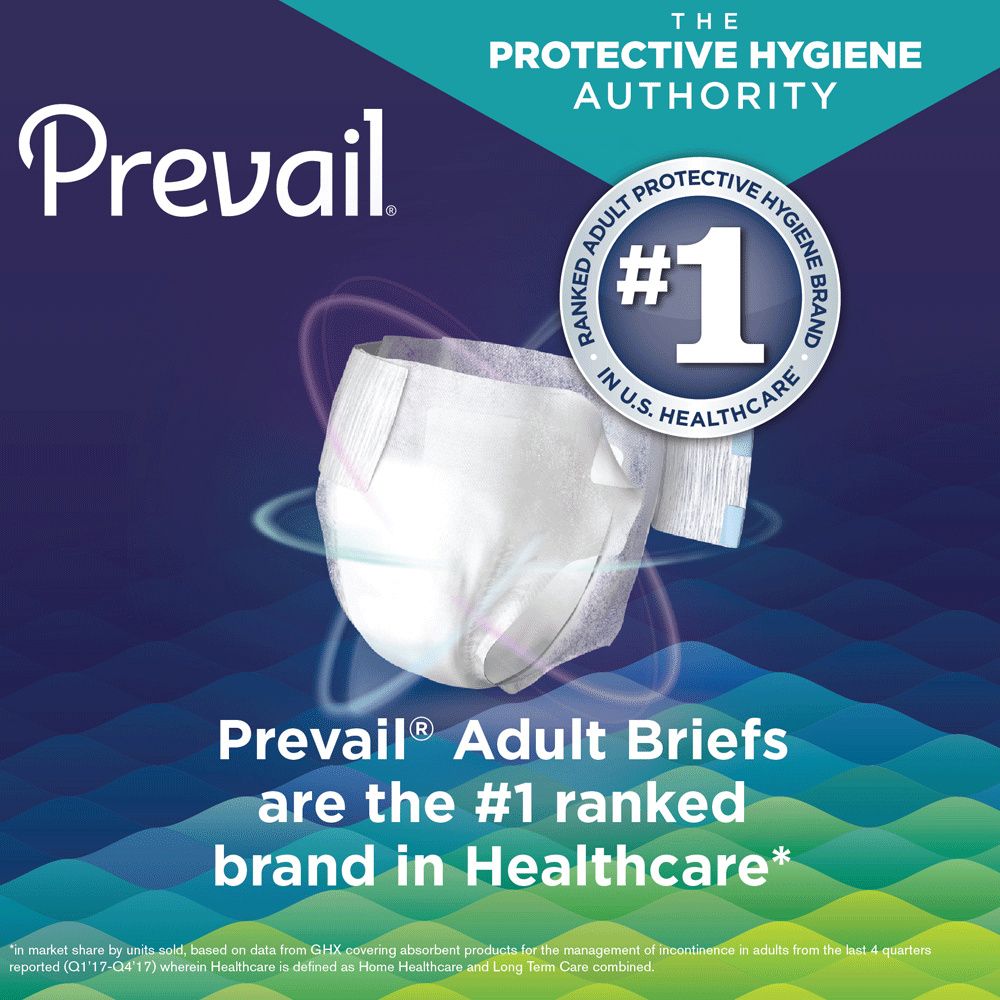 Prevail Nu-Fit Daily Briefs, Incontinence, Disposable, Maximum Absorbency,  Large, 18 Count, 4 Packs, 72 Total