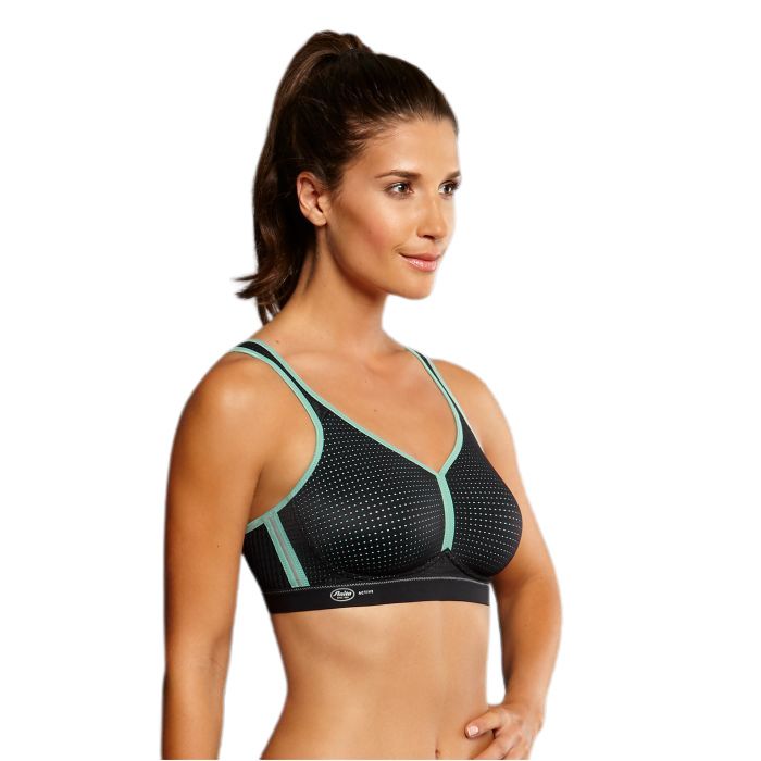 Amoena womens Performance Light Support sports bras, Black, 32AA