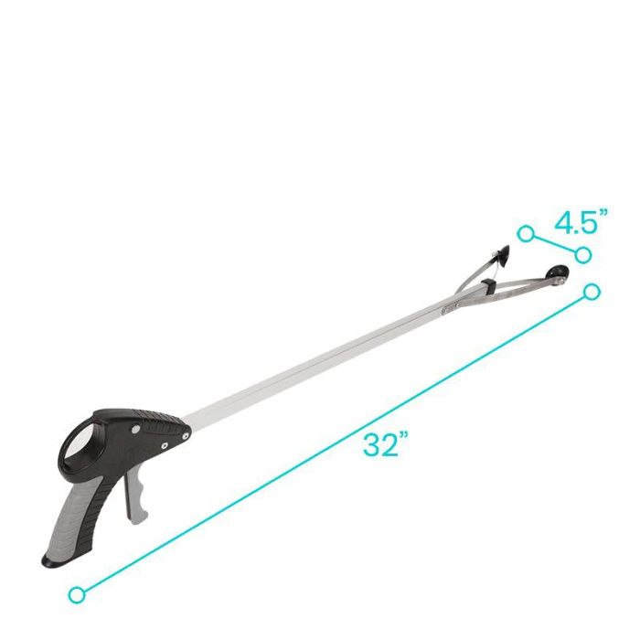 Vive Reacher Grabber 32 - Extra Long Mobility Aid - Rotating Hand, Heavy  Duty Grip Arm - Reaching Assist