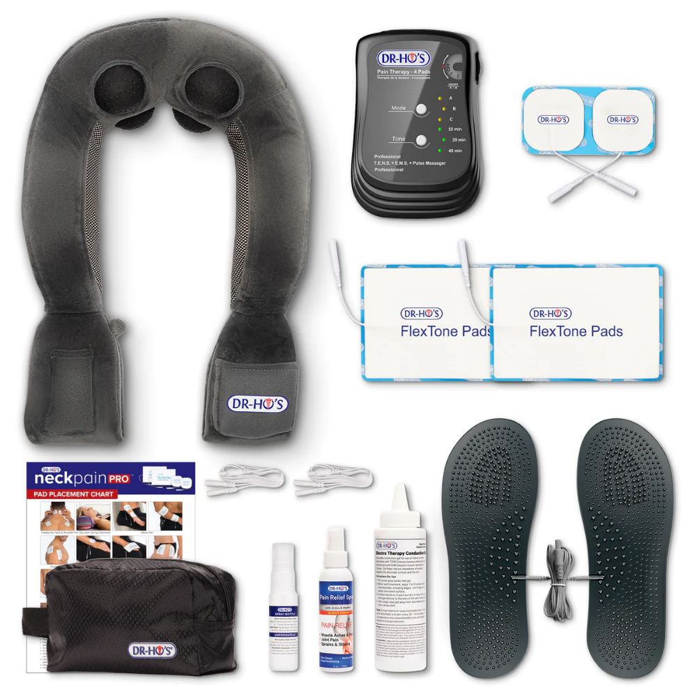  DR-HO'S Neck Pain Pro Ultimate Package - TENS Therapy, EMS  Therapy and DR-HO'S Proprietary AMP - Helps Temporarily Relieve Neck and  Shoulder Pain : Health & Household