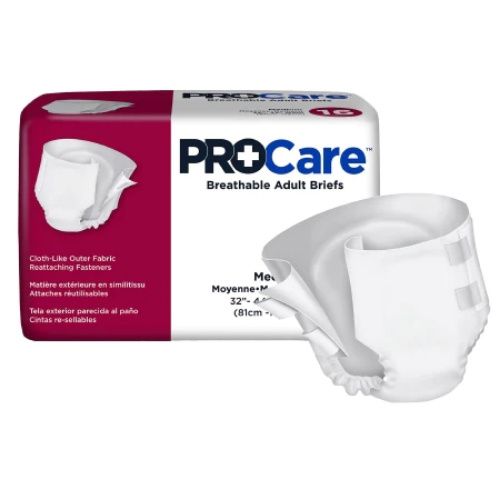 PROCARE Breathable ADULT BRIEFS Diapers Medium Maximum Absorbency 16 Ct 6  avail