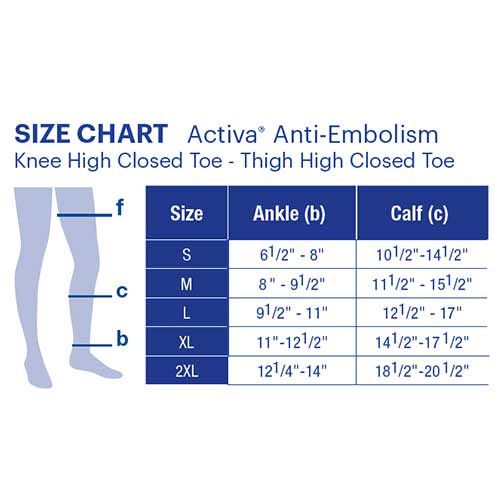 Activa Anti-Embolism Stockings Thigh or Knee High Compression