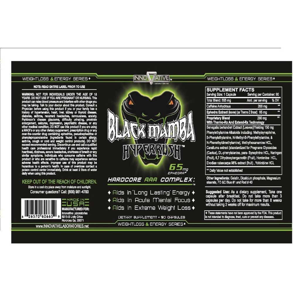 Innovative Labs Black Mamba Hyperrush Dietary Supplement