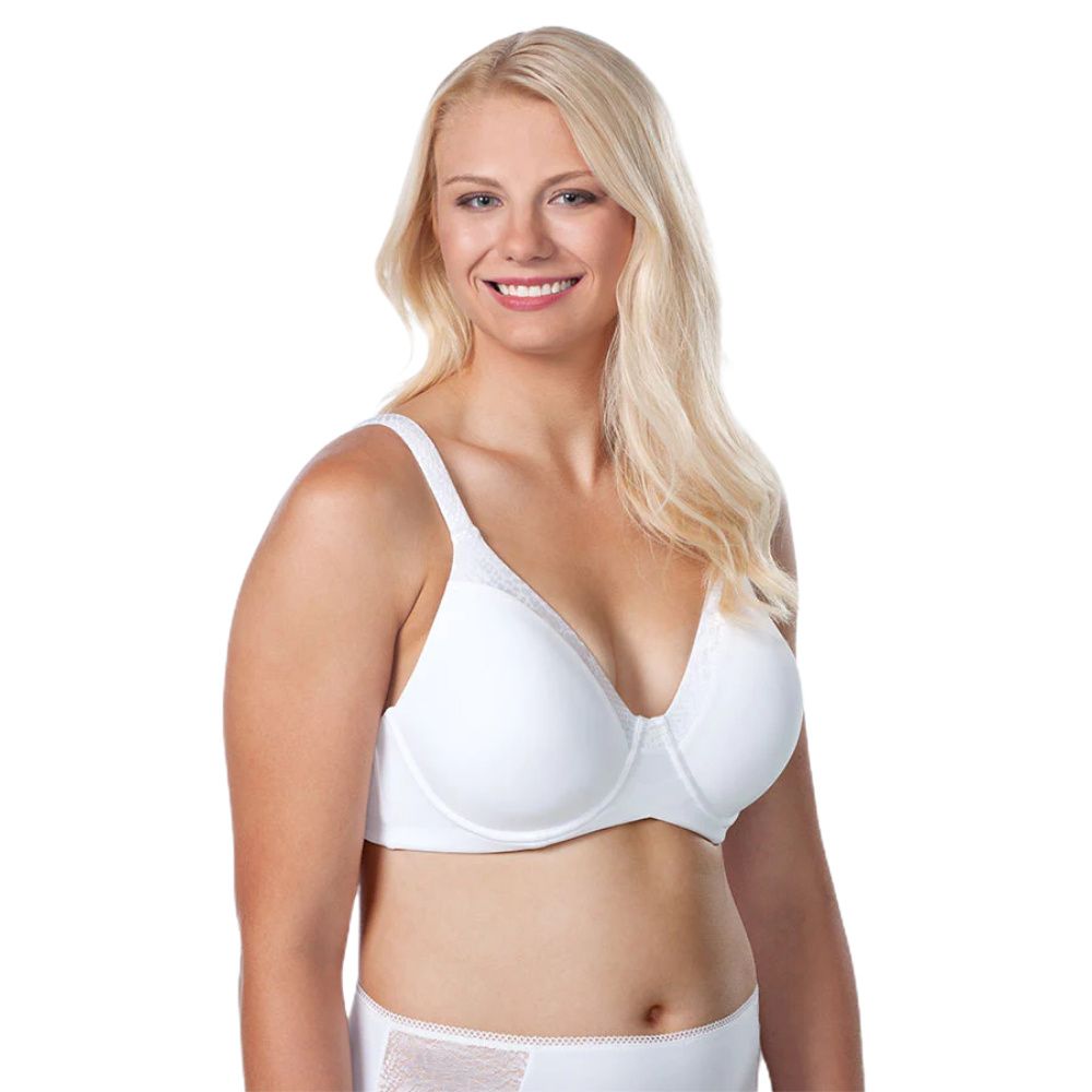 Leading Lady Woman's White Smooth Wire Free Bra, Size 48A NWOT 
