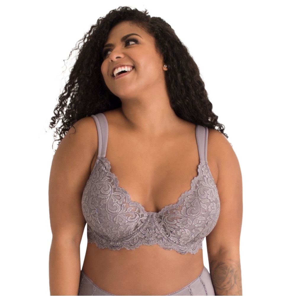 Leading Lady Women's Plus Size Padded Lace Underwire Bra, Nude, 34A at   Women's Clothing store
