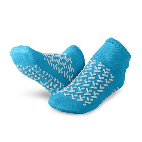 Non Skid / Slip Socks Double Gripper - Hospital Patient Socks - 6 Pack L  Yellow 