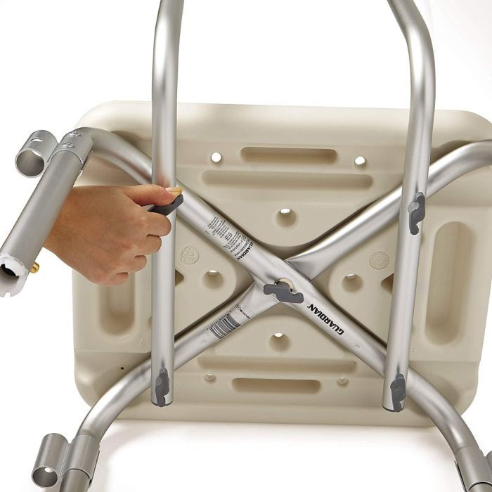 Medline shower chair bath seat online with padded armrests and back