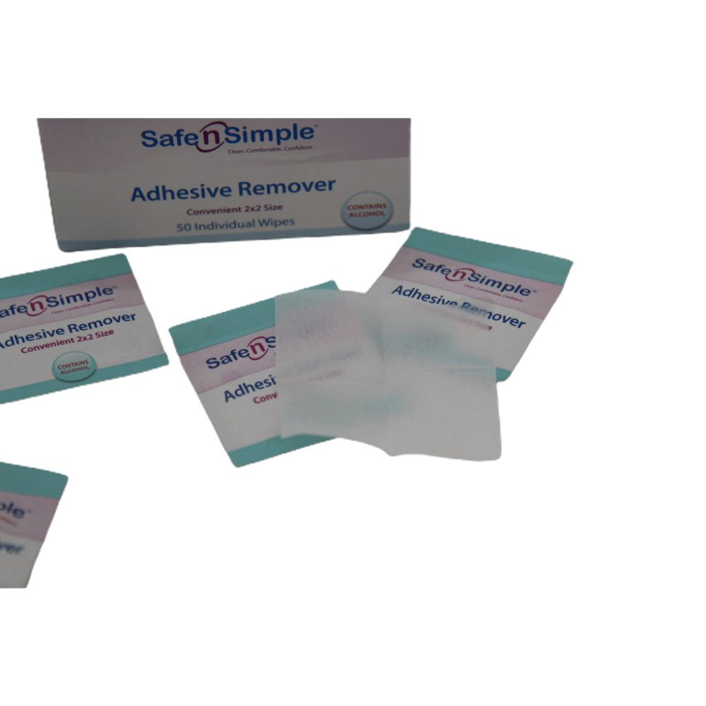 Safe n Simple Peri-Stoma Cleanser & Adhesive Remover, (50 PACKETS/BOX)