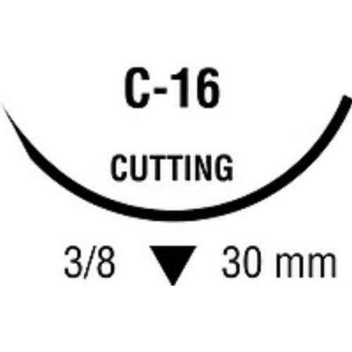 Medtronic Surgilon Reverse Cutting Braided Nylon Suture with C16 Needle