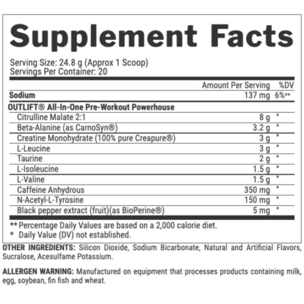 Nutrex Outlift PreWorkout Dietary Supplement