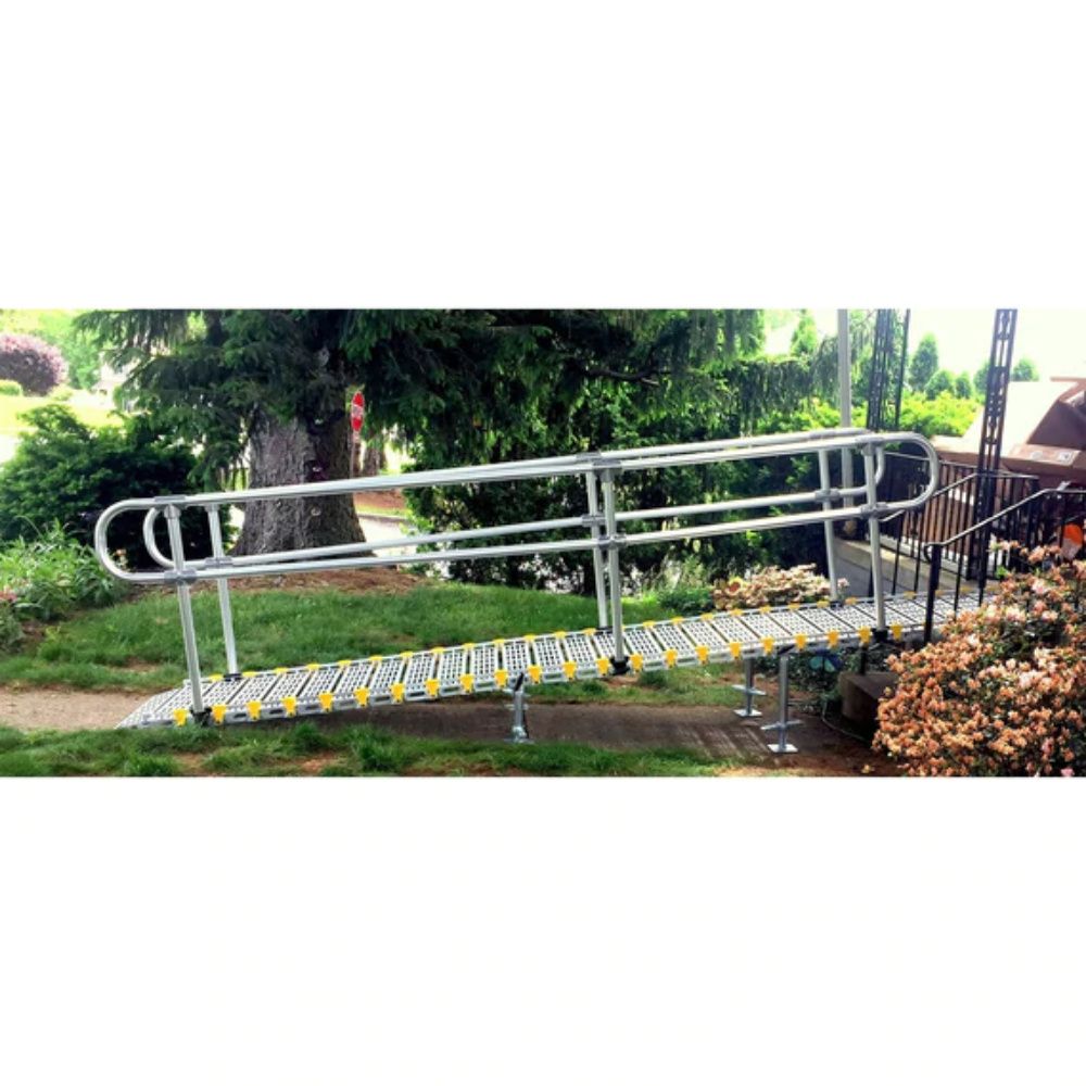 Roll-A-Ramp 30-Inch Modular Ramp With Both Side Loop End Handrail