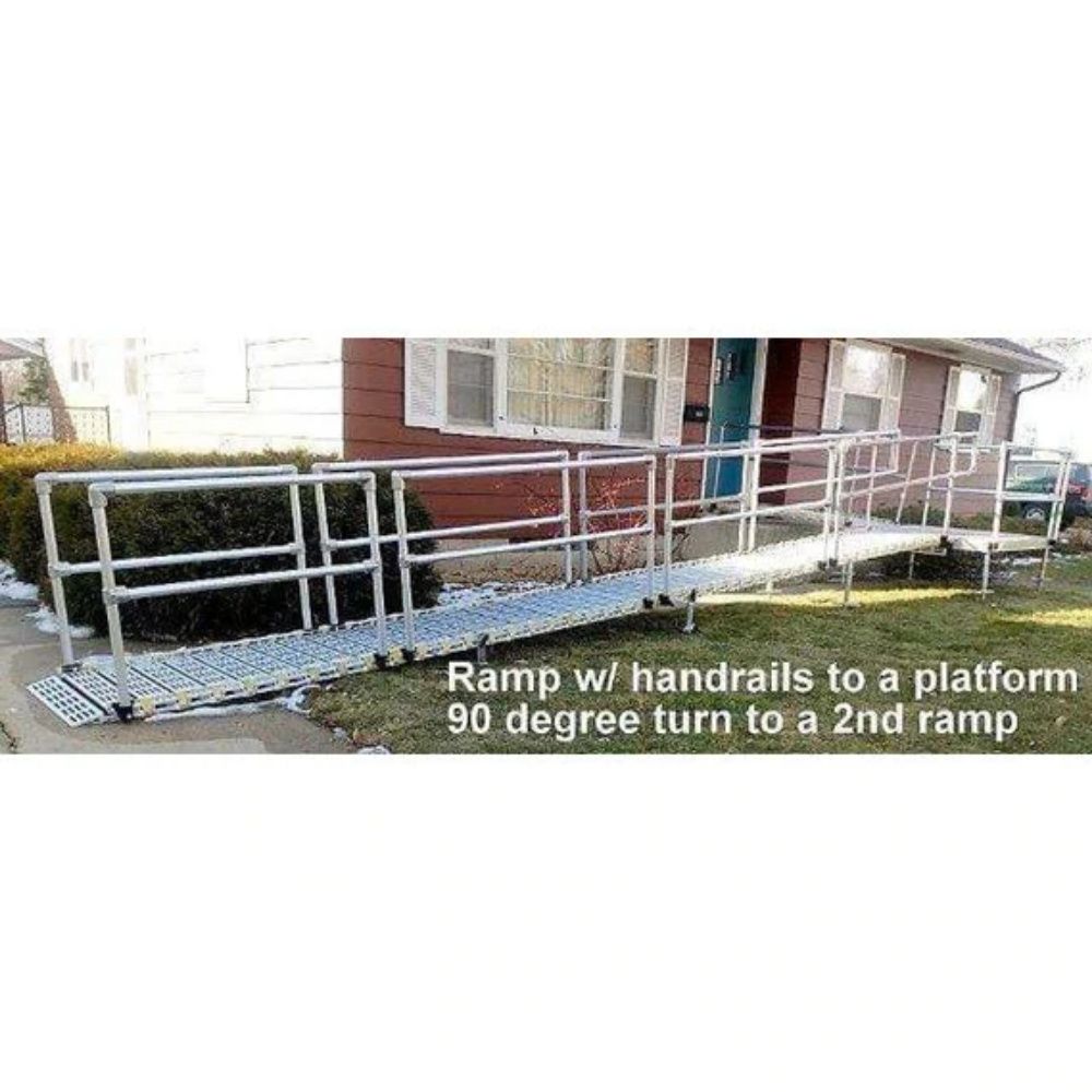 Roll-A-Ramp 30-Inch Modular Ramp With Both Side Loop End Handrail