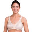 Trulife 212 Bethany Front And Back Closure Lace Accent Softcup Mastectomy Bra-Nude Front View
