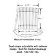 Designz HowdaSeat Medium Adjustable Adult Seat