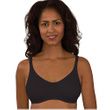 Trulife 4002 Lily Seamless Microfiber Underwire Mastectomy Bra-Black Front View