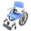 Healthline Non Tilt Aluminum Shower Commode Chair With 20-Inch Seat - With Wheelchairs Wheels
