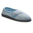 Womens Adaptive Arthritis Easy Closure Wide Terry Cloth Slippers - Blue