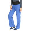 Medline Ocean Ave Womens Stretch Fabric Support Waistband Scrub Pants - Ceil Blue