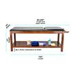 AdirMed Wood Treatment Table with Shelf & Adjustable Back
