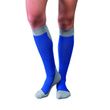 Sport Sock 15-20 mmHg Closed Toe Knee High - Royal Blue/Grey