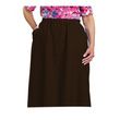Silverts Womens Conventional Elastic Waist Skirt - Chocolate