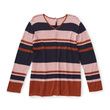 Womens Striped Adaptive Pull Over Sweater - Red Strip