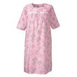  Silverts Womens Short Sleeve Hospital Gown - Pink Butterfly
