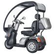 Afiscooter Breeze S3 Full Size Mobility Scooter-Scooter Side View with Canopy and Lock Box