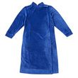  Silverts Womens Open Back Plush Nightgown With Zip Front - Electric Blue