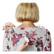 Silverts Womens Open Back Sweater Knit Dress - Gray Floral