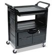 Rubbermaid Commercial Utility Cart with Locking Doors