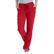 Medline Melrose Ave Womens Stretch Fabric Boot Cut Scrub Pants - Red
