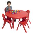  Children Factory MyValue Round Table With 4 Chairs Set - Candy Apple Red