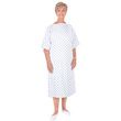 Deluxe Patient Gown-Print on White