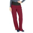 Medline Ocean Ave Womens Stretch Fabric Support Waistband Scrub Pants - Wine