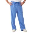 Medline Newport Ave Unisex Stretch Fabric Scrub Pants with Drawstring - Ceil Blue