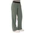 Medline Pacific Ave Womens Stretch Fabric Wide Waistband Scrub Pants - Olive