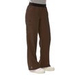Medline Pacific Ave Womens Stretch Fabric Wide Waistband Scrub Pants - Chocolate